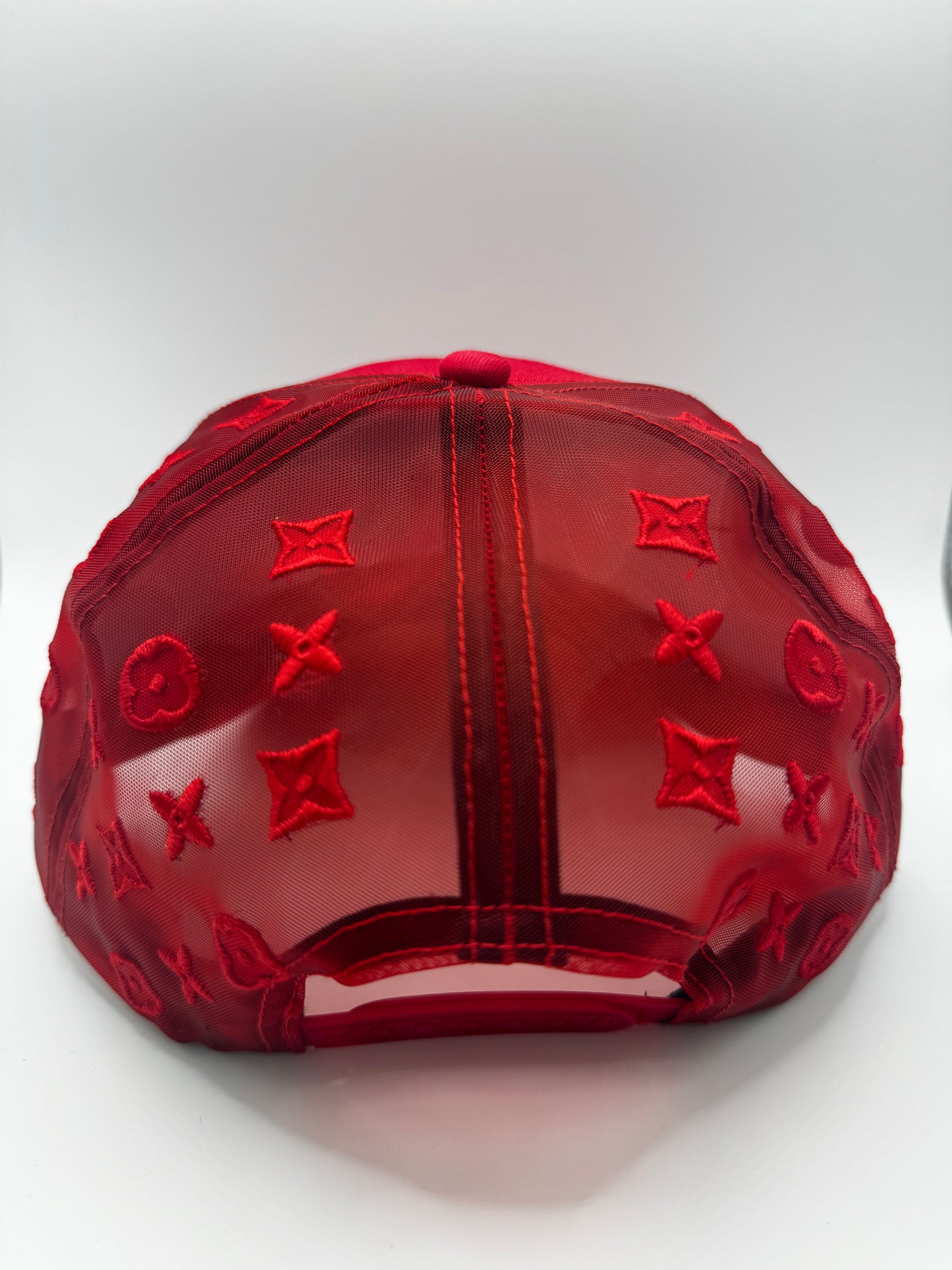 Red LV Style mesh Trucker Hat