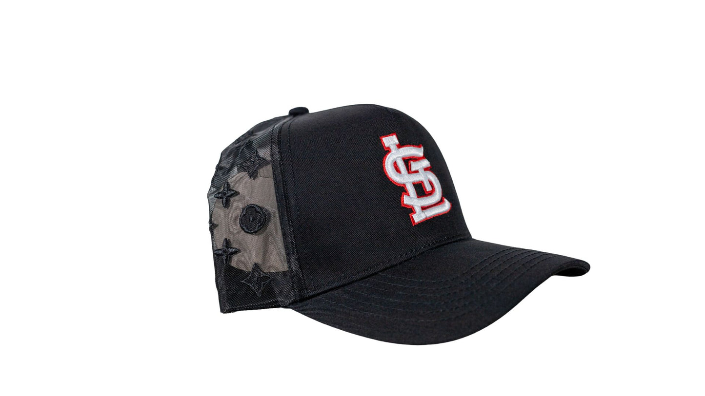 Black STL LV Trucker Style Hat