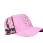 Pink LA LV Trucker Style Hat