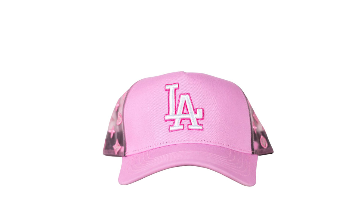LAFBYBOOG LA Trucker Hat Lavender Pink Embroidered Snapback Cap Pink La Hat - Etsy Canada main image 2