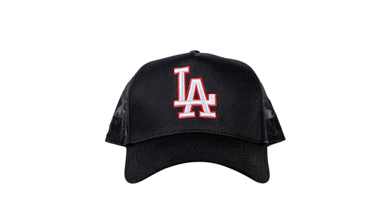 Black LA LV Trucker Style Hat